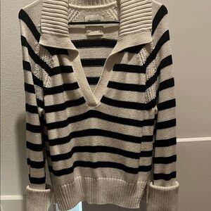 Abercrombie Black and White Striped Sweater